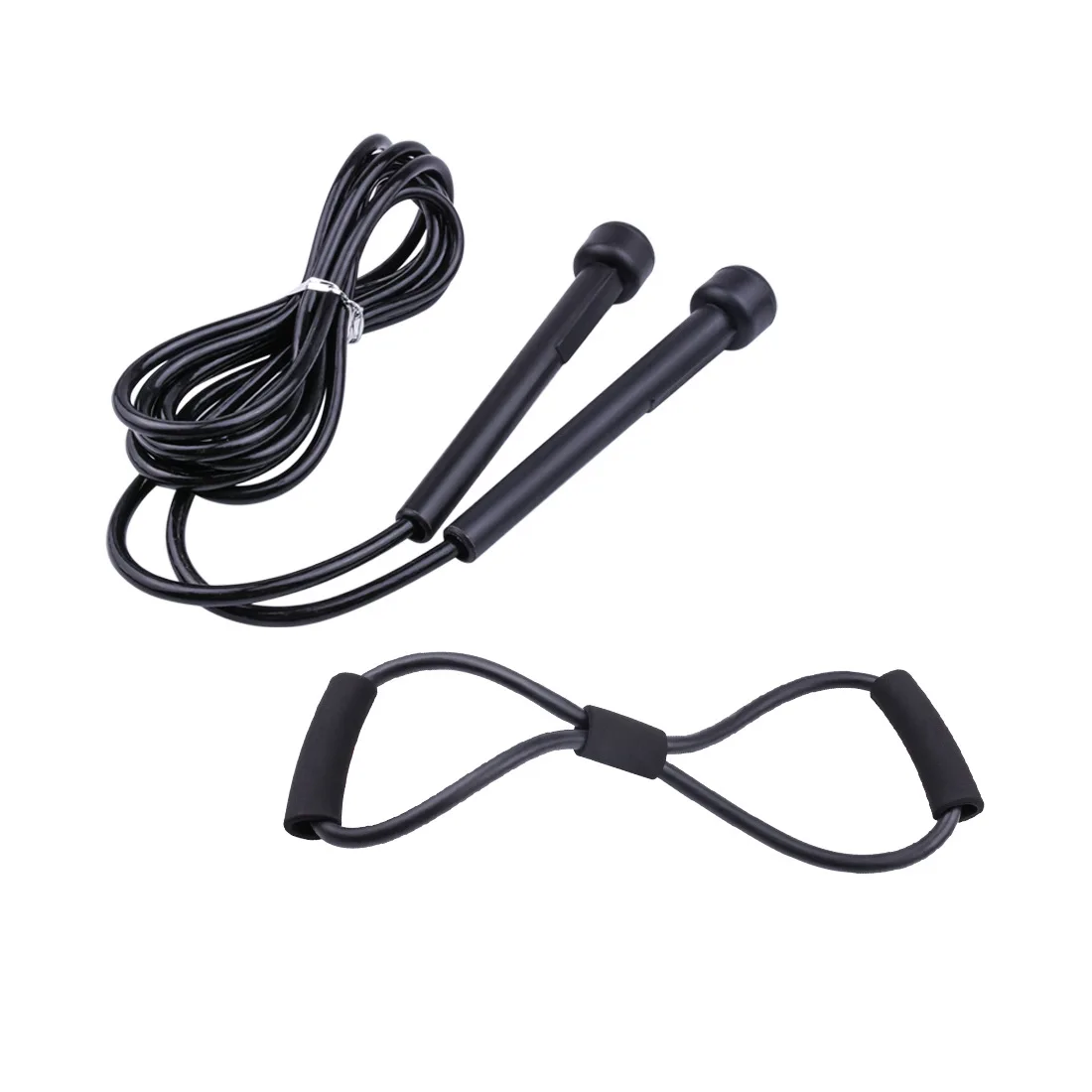 

Portable Fitness 3-piece PVC Jumping Rope Combination Set Sports Weight Loss Lady Hand Grip Training Set