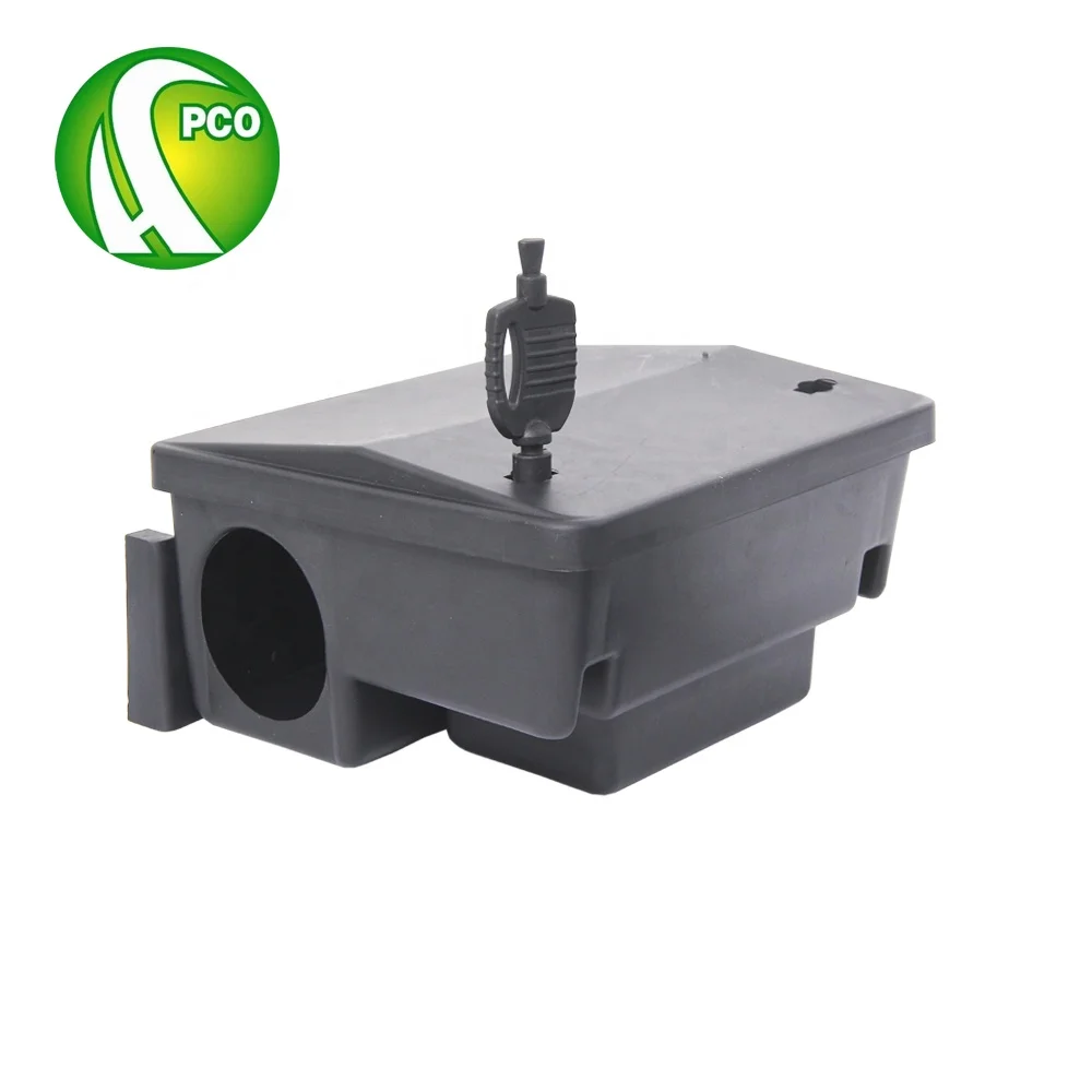 Haierc Black Plastic Rat Poison Station Traps For Mice Outdoor Black Plastic Rat Poison Station Traps