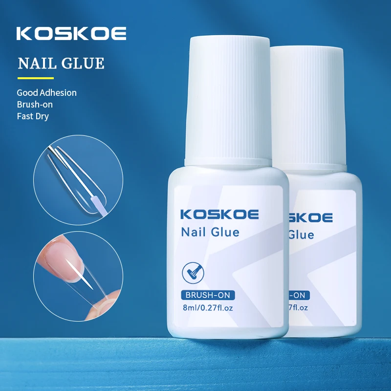 

KS KOSKOE 8ml Fast Dry Nail Glue used with False Nail Tips Nail Rhinestone Decoration Adhesive