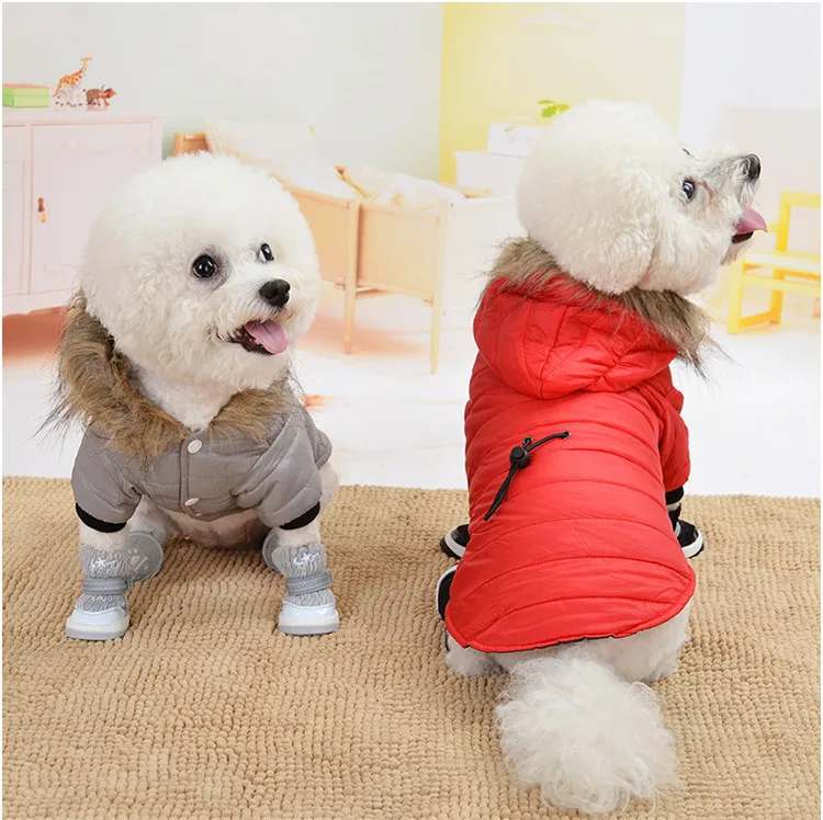 

Manufacturer wholesale button design cotton warm pet dog coat for winter use, Red,green,grey