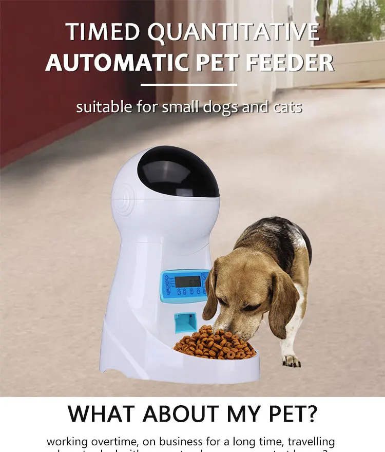 Zmaker 6 Mahlzeiten Automatische Hundefutter Feeder Timed Pet Dispenser