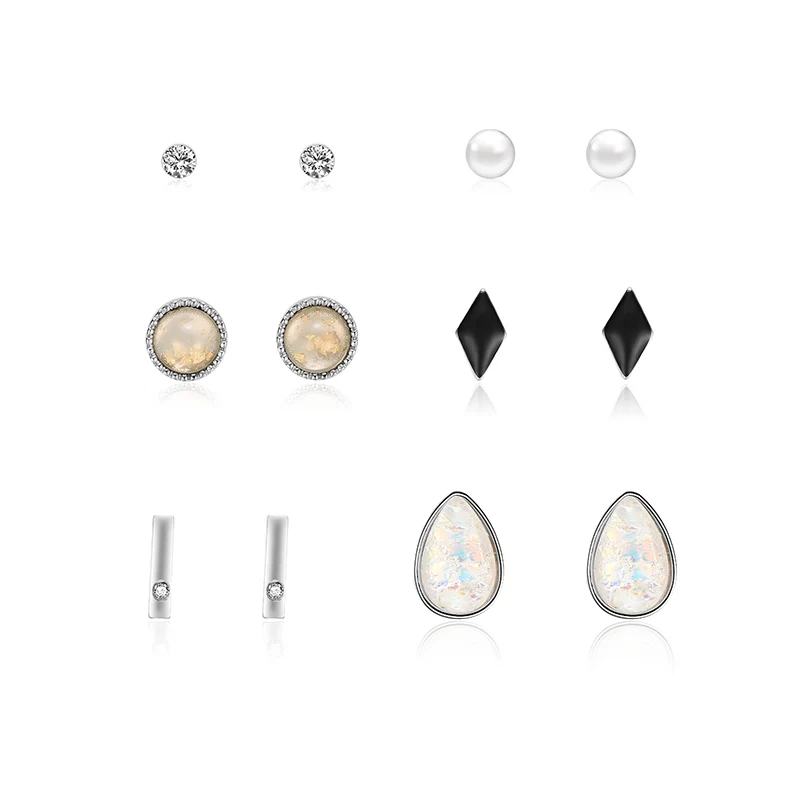 

PUSHI Cheap stud earring sets women cz earrings studs set cubic zirconia stud earrings set