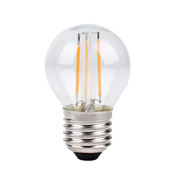 Factory Direct Shipment G45 LED Golfball Bulbs 4w 360 degree led filament  bulb led lighting E27 E14 for decorate home