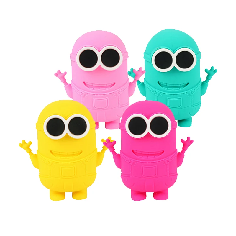 

Fashion Wholesale Silicone Cartoon Cute Minion Figure Silicone Coin Purse Zipper Money Purse Wallet Multi Storage Bags, Any color