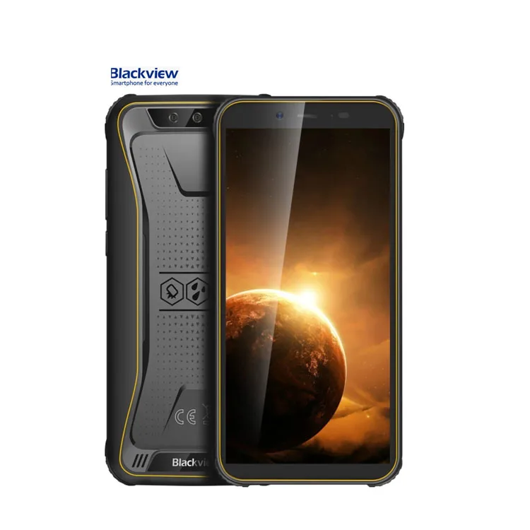 

New Disposable Yellow Blackview BV5500 Plus Rugged Phone 3GB+32GB Dustproof Shockproof 5.5 inch Android 10.0 Phones