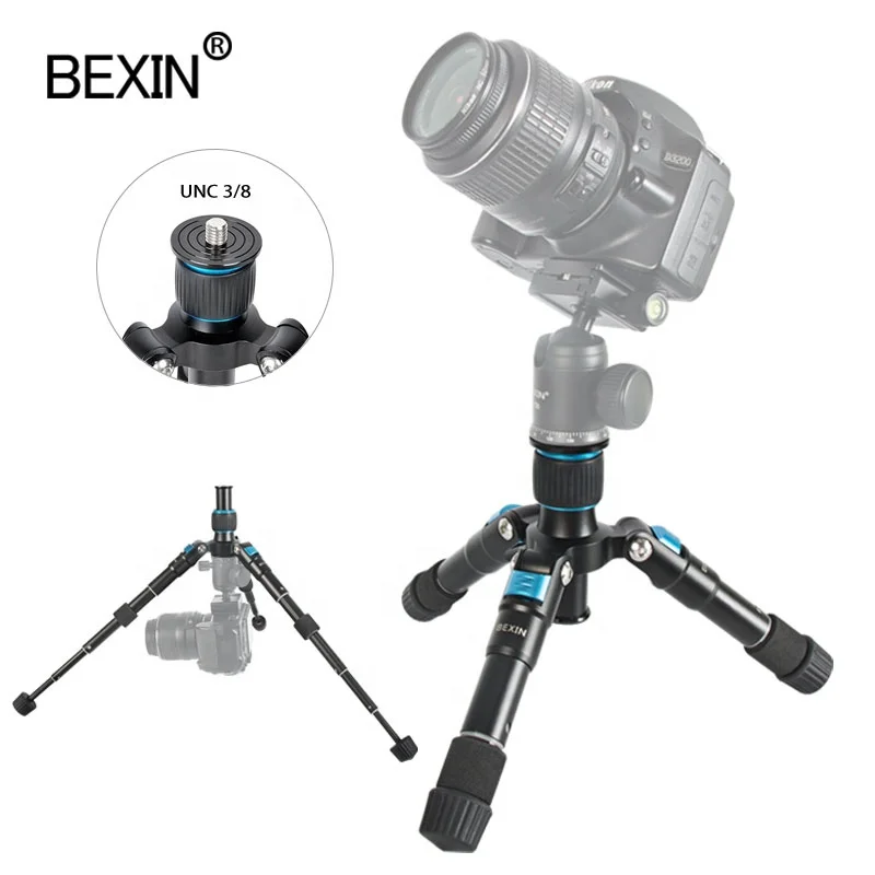 

BEXIN Travel Mini Tripod MS08 Aluminum Legs Flexible Tripod Extendable as Monopod Stand for SLR Micro Single Camera Card Machine