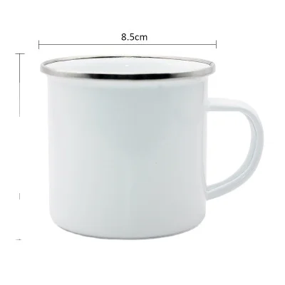 

Mikenda Stainless steel Rim thicker stainless steel enamel mug with handle