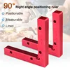 Aluminum Square Right Angle 90 Degree L-shaped Auxiliary Fixture Positioning ruler Panel Fixing Clip Woodworking Carpenter Tools