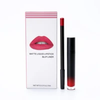 

Custom Logo Waterproof Lipstick Set Private Label Matte Gloss Lip Gloss Makeup With Lip Liner Pencil