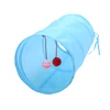 small single family blue outdoor run cat tunnel for play