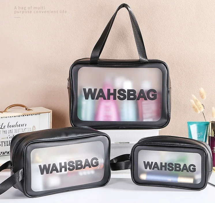 

portable travel clear pvc wash makeup toiletry bag