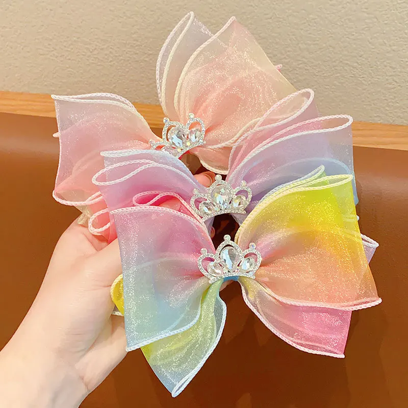 

Fashion Cute Bow Hairpin Pretty Princess Crown Hair Accessories Clips For Girls Kids