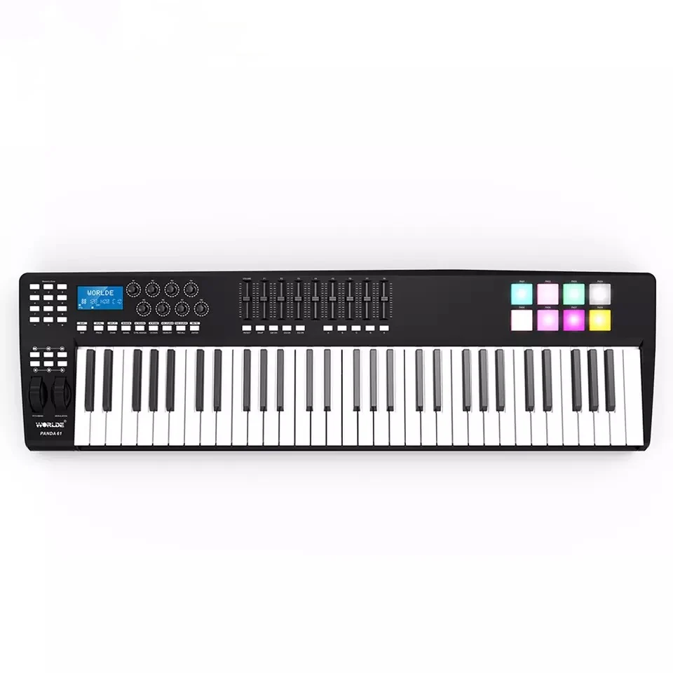 

Worlde Panda 61 key midi keyboard controller 61 key digital music audio studio piano 61key with drum pad for musical instruments