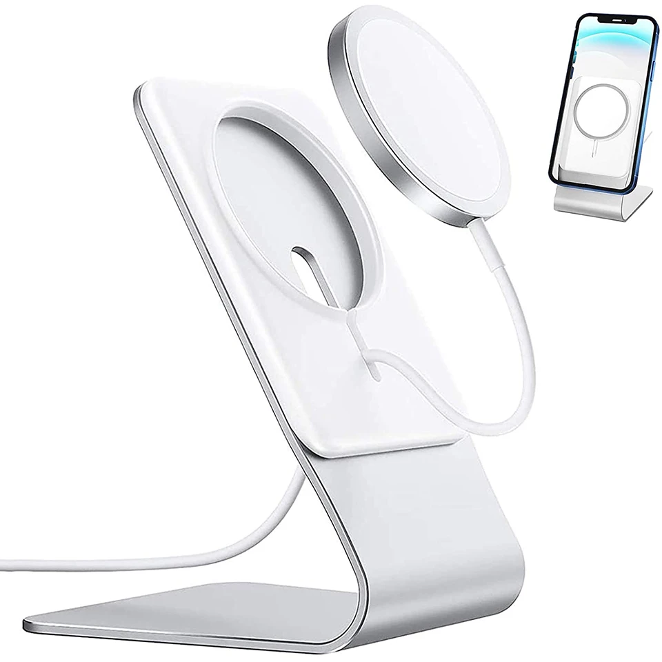 

Metal Stand Holder Desktop Magnetic Wireless Charger Aluminum Holder Compatible with Apple For Magsafe Iphone 11 12 13 pro max