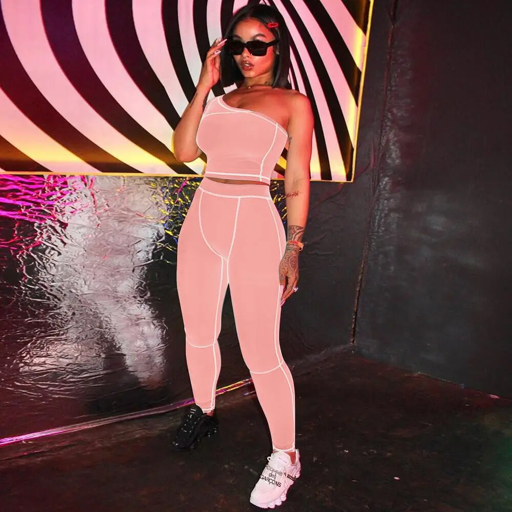 

2020 Fall Casual Tracksuit Sexy Fashion Set Breathable Yoga Sports Suit And Two Piece Pants Set For Women