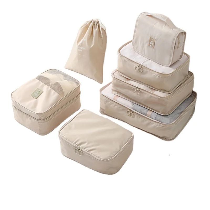 

Premium cubes foldable waterproof travel clothes travel luggage organizer bag set