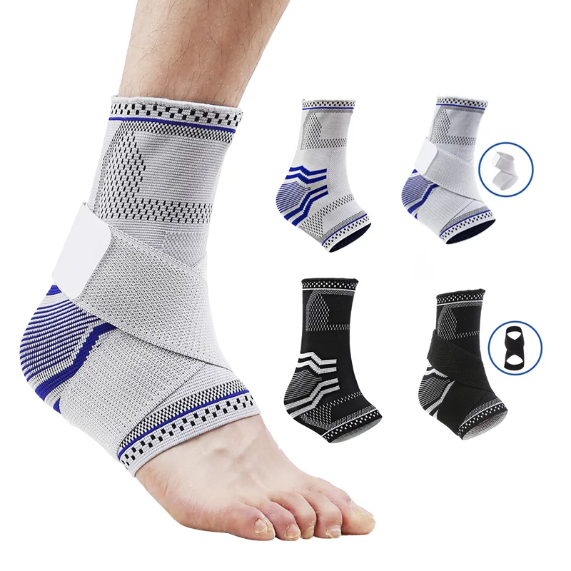 

new style compression knitted ankle support tunnel ankle brace with High elastic pressure belt