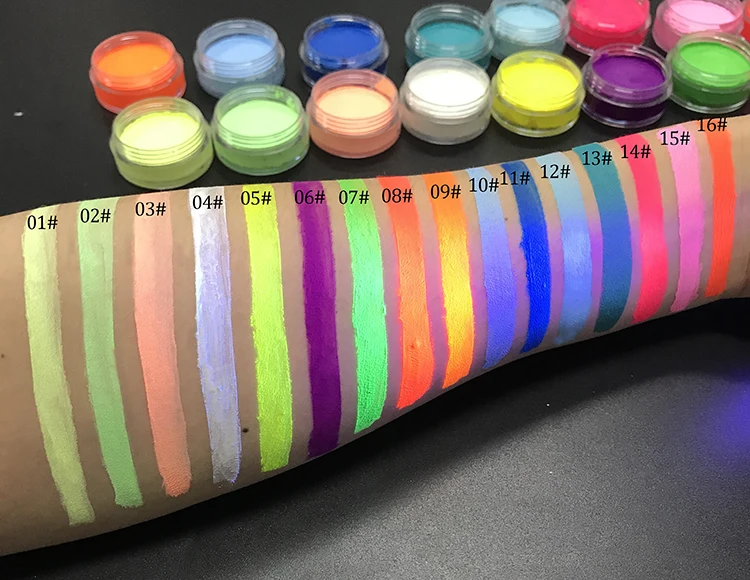 

Wholesale No Brand Private Label UV Cake Neon Matte Water Activated Eyeliner, Colorful