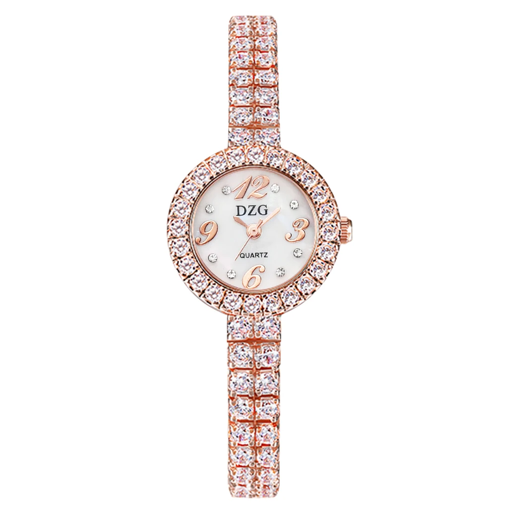 

Luxury Women Bracelet Watches Fashion Rhinestone Small Quartz Watch Rose Gold Simple Ladies Wristwatches Female Chain Clock Gift, As show