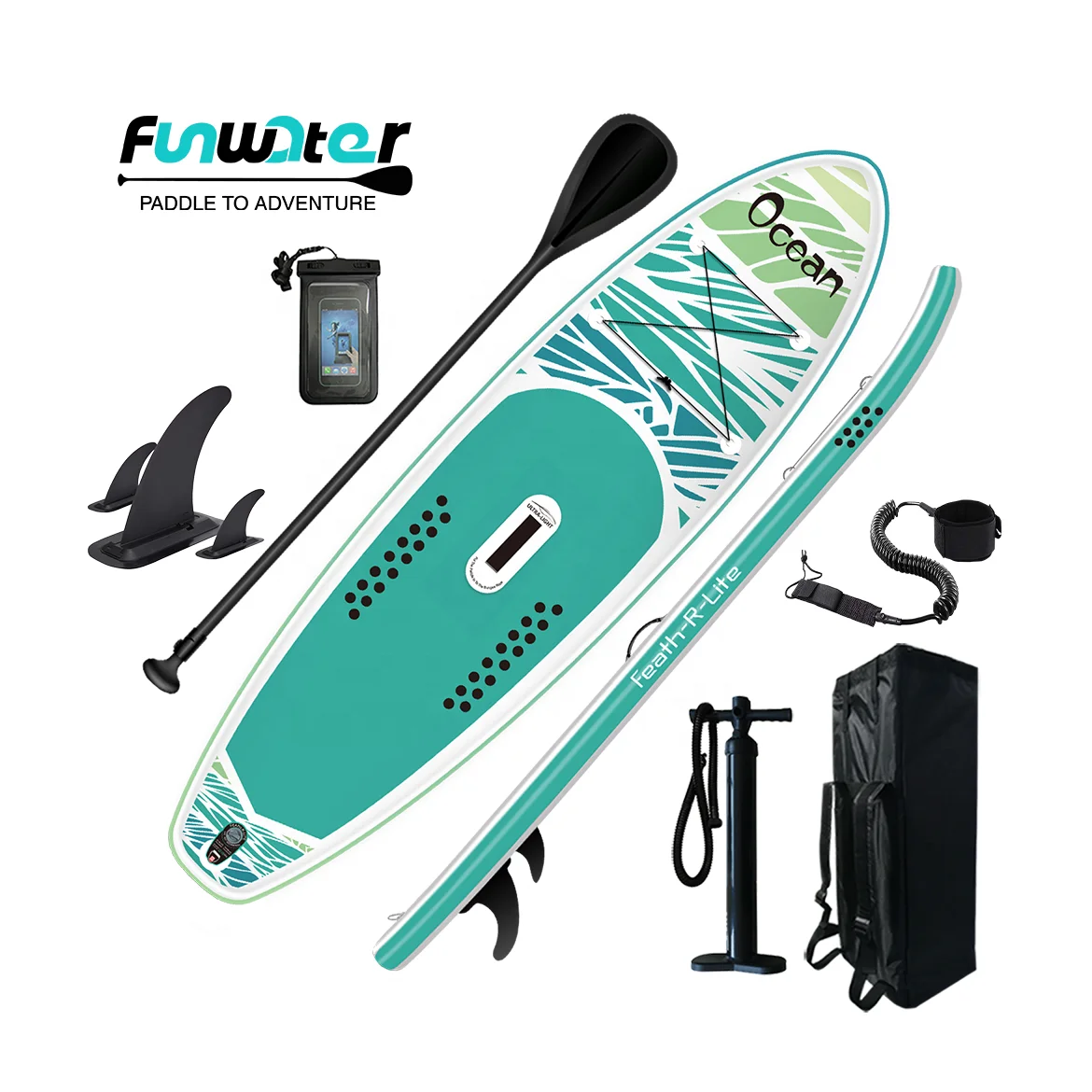 

FUNWATER SUP drop shipping sup paddle board inflatable surfboard stand board paddle inflatable surf accessories for unisex