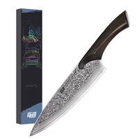 

New!Cheetah Series Kitchen Chef Knifes 8 Inch 67 Layers Damascus Japanese Knife Ebony Big Handle VG-10 Steel 2019 best Knives