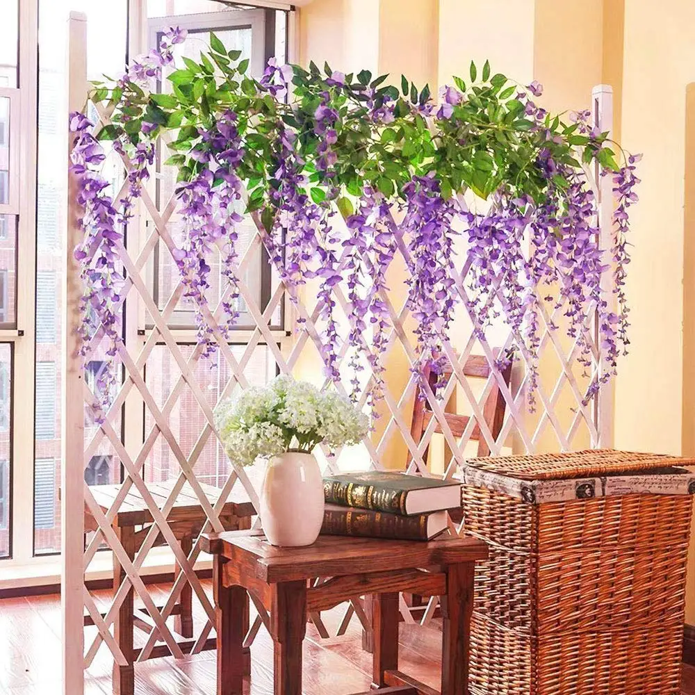 Hot Sale Hanging Artificial Flower Garland Vine Wisteria For Home ...