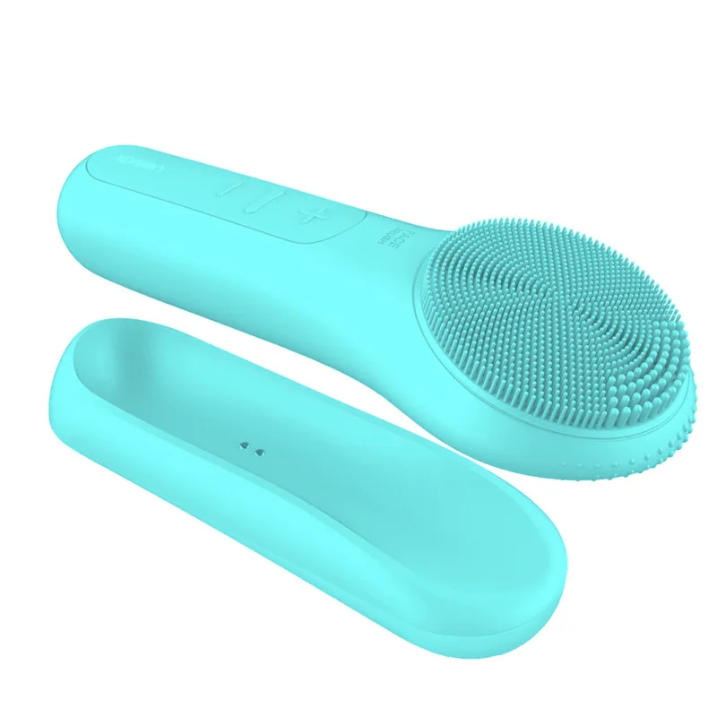 

silicone face cleanser and massager brush, Pink,purple,green