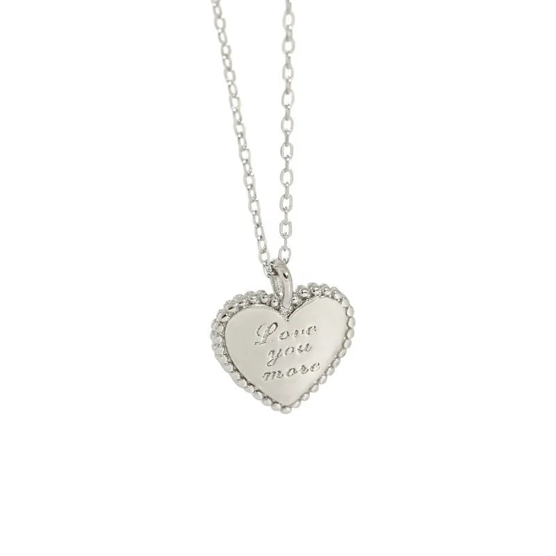

Gold Plated 925 Sterling Silver Custom Women Jewelry Pendant Personalized Engraved Heart Necklace