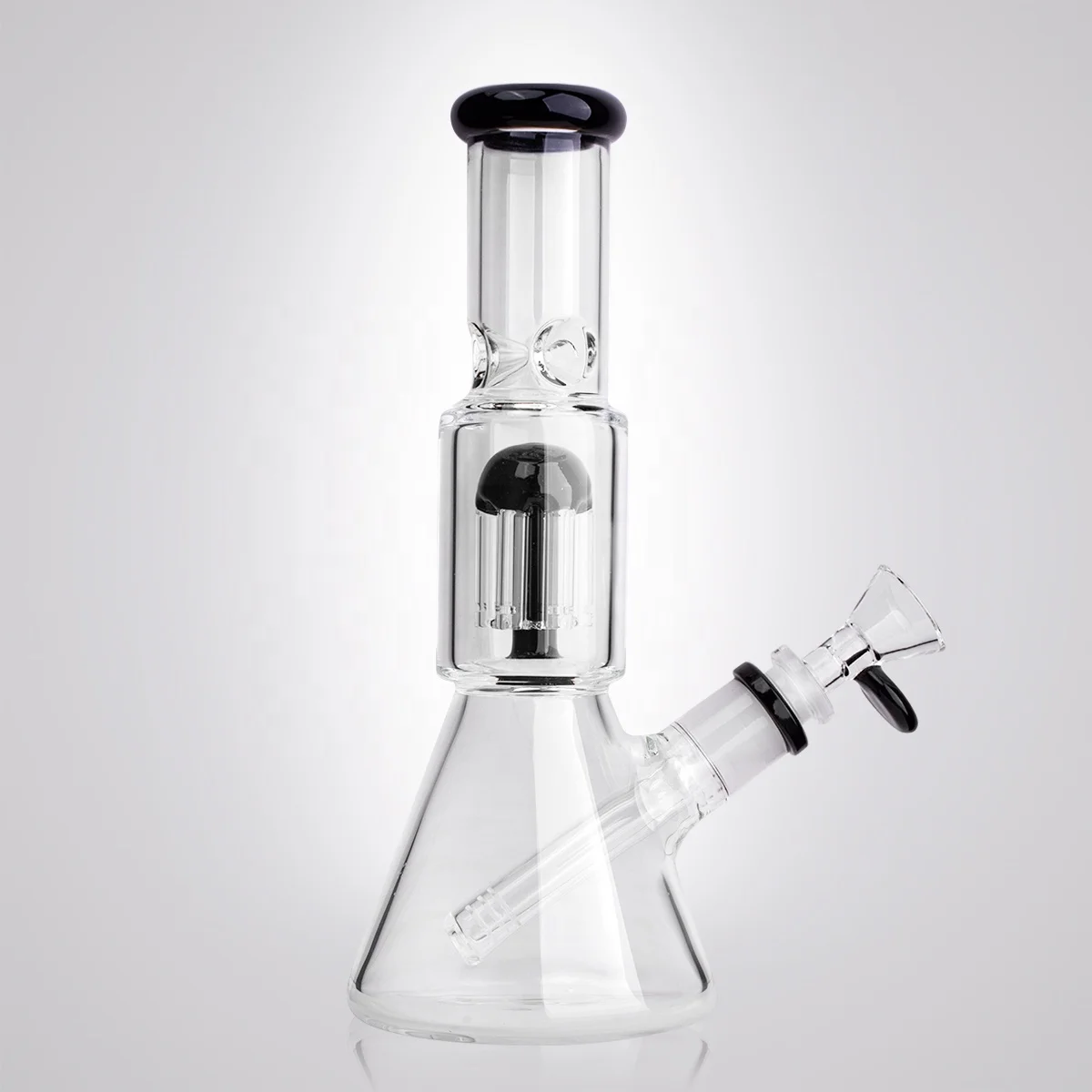 

Hot Sale Beaker Bongo 10 Inch Tree Perc Weed Pipe Set for Smoking Factory Direct, Black/teal/light blue/milk blue