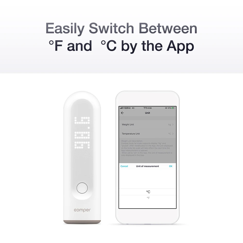 
Comper Smart Infrared Thermometer/Digital Infrared Temporal Thermometer/Smart Medical Forehead Thermometer 