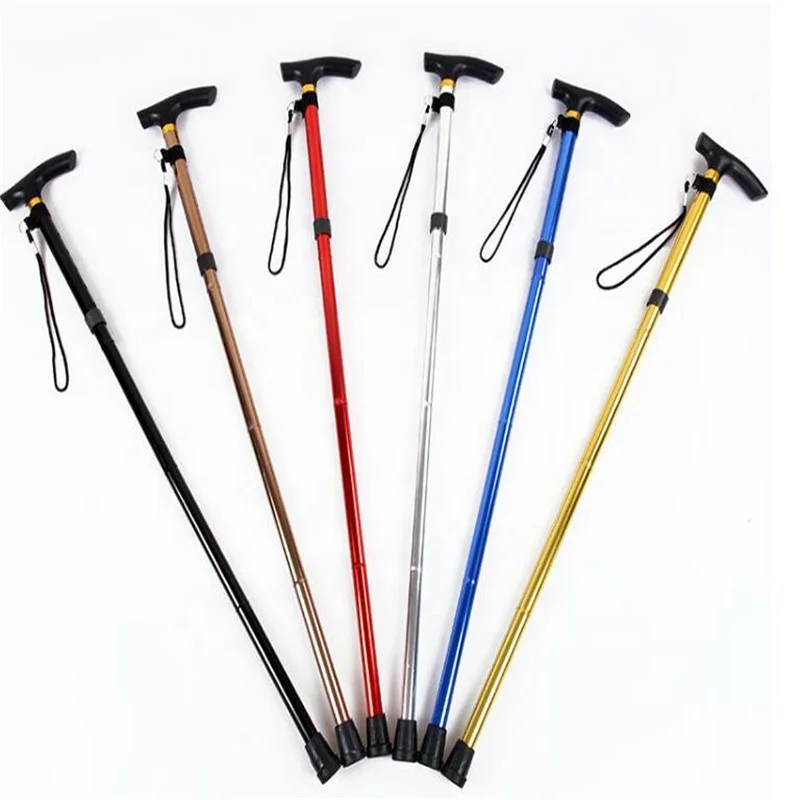 

High quality adjustable walking pole stick crutch walking crutch for old walking, Red. yellow. blue. . black