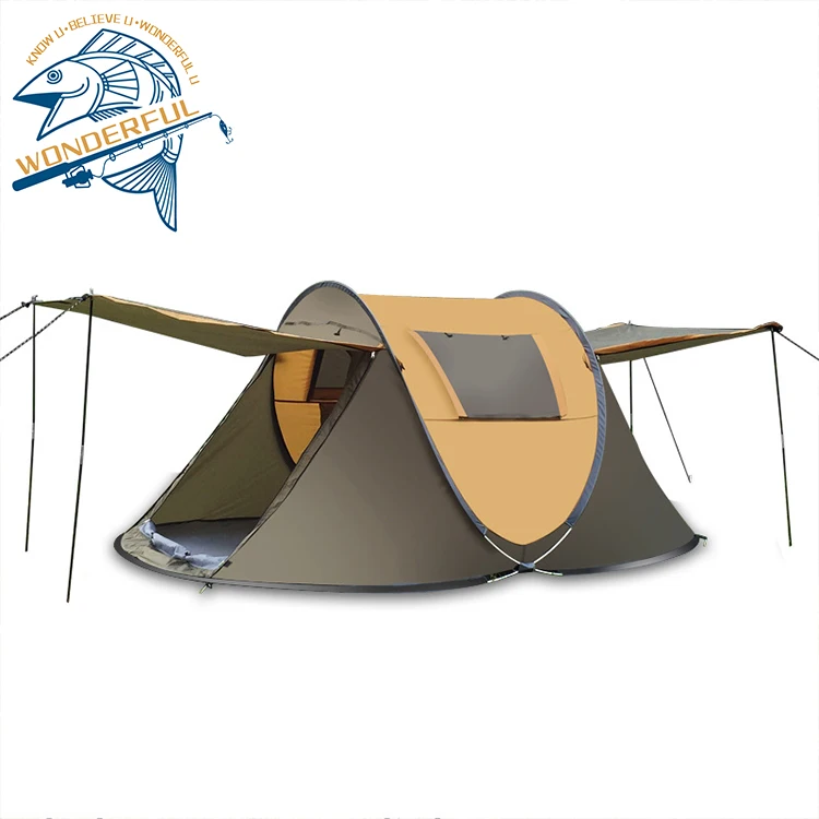

Single Layer Outdoor Waterproof Family 2 3 Person Traveling Quickly Pop Up Camping Automatic Tent