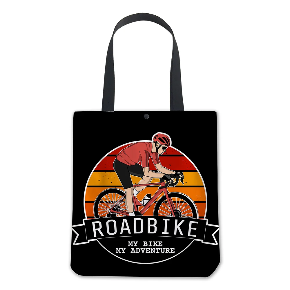 

High Quality 2022 New Designer Fashion Mountain Bike Logo Eco Friendly Foldable Reusable Tote Shopping Bag