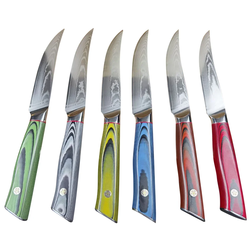 

Damascus Steel 4Pcs Steak Knife Set