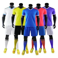 

2019 latest blank design football jersey high quality soccerwear plain dry fit soccer jersey kit