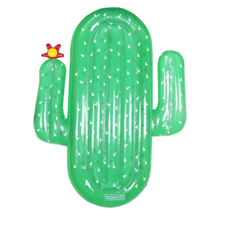 

2021 factory hot design summer pool toy PVC swim ring mattress inflatable cactus float for summer water sports, Green