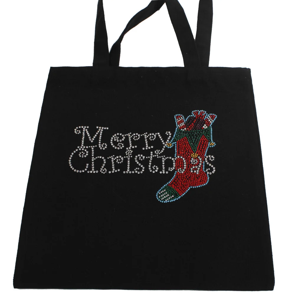 

Hot Transfer Rhinestone Heat Designs Motif Sticker Christmas theme Design Tshirt For Canvas Bags, Customized color
