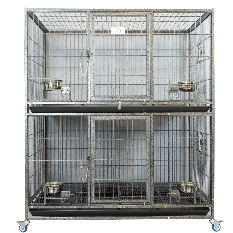 

Good Quality Painting Cages Foldable stacked Metal Tube Dog Cages, Customized color