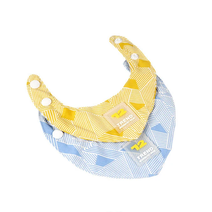 

PLJ-013 New Style Striped Saliva Towel Cat Small Dog Bib Pet Supplies Triangle Scarf, Blue/yellow