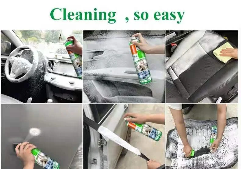 
Upgrade Top Brush with Multi-purpose Foam Cleaner Spray 650ml for Interior Cleaning 
