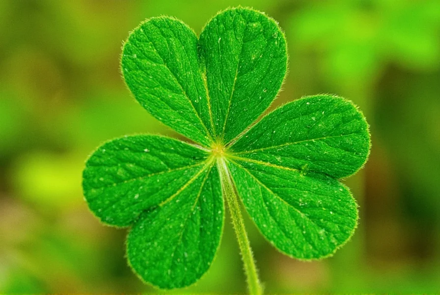 White clover plant showing trifoliate leaves and flower head