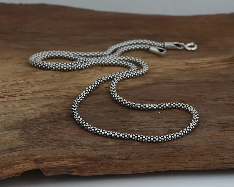 

New Arrival 3mm Sterling Silver 925 Pendant Versatile Mechanism Corn Necklace Matching Chain