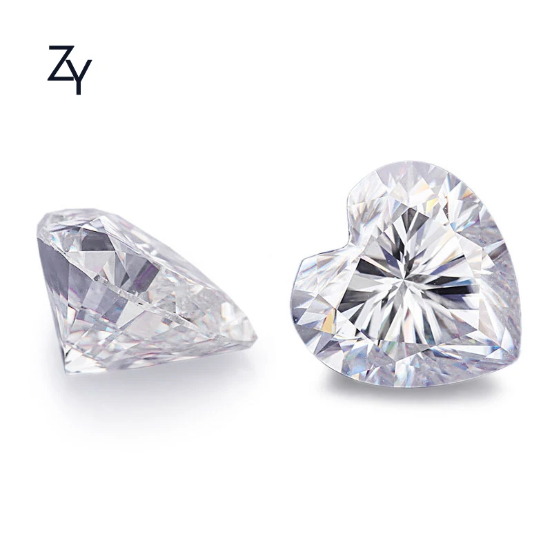 

ZHUANGYEE White Heart Brilliant Cut Wholesale Lab grown Synthetic Diamond stones 1.0Carat color DEF/GH Loose gemstone Moissanite