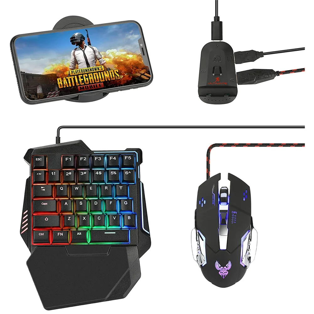 

G506 G508 G92 G7 K7 One Hand Keyboard Mouse Set Throne Gaming Set One-handed Gaming Keyboard for PUBG