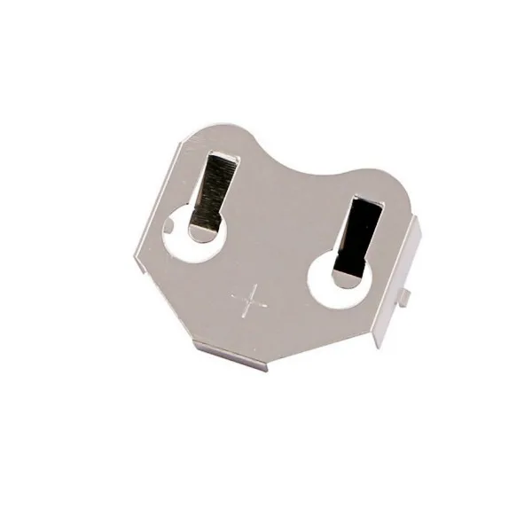 High Quality Metal Cr2450 Battery Holder With Through Hole Type On Pcb