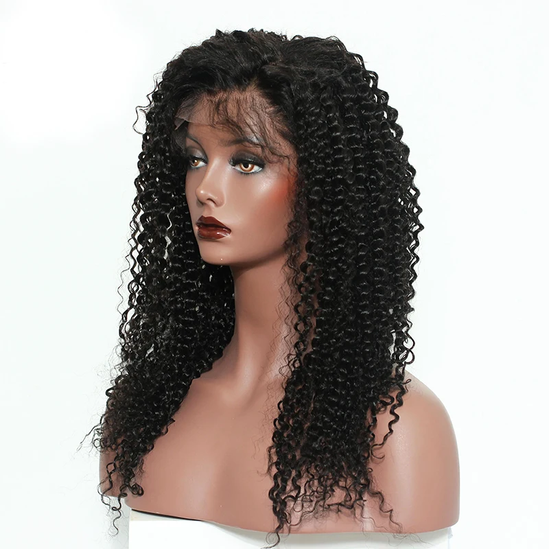 

Funtoninght cheap kinky curly hair vendors Swiss Lace 100 human hair brazilian hair wigs for black women affordable, Pic showed