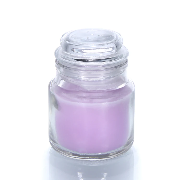 

Low Moq Mini Small Soy Wax Scented Candles Jar With Glass Mushroom Jar