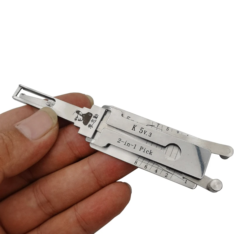 

100% original Lishi K5 2in1 Decoder and Pick locksmith tools, Silver