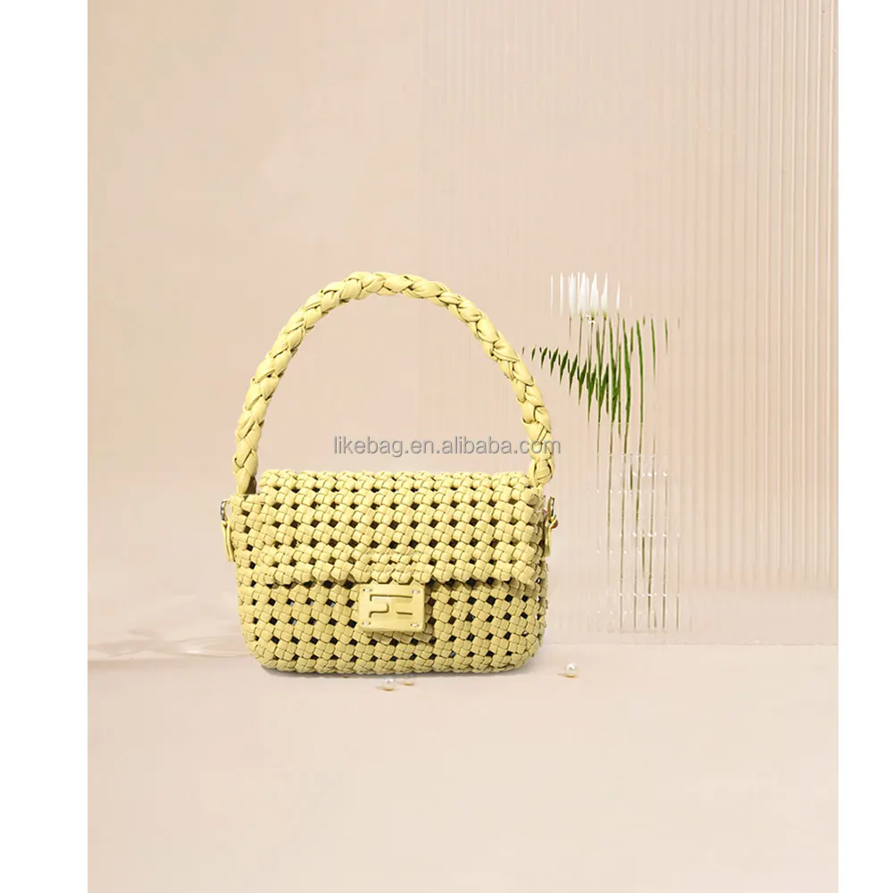 

LIKEBAG bag niche knitting portable trendy underarm bag candy color shoulder women hand messenger bags