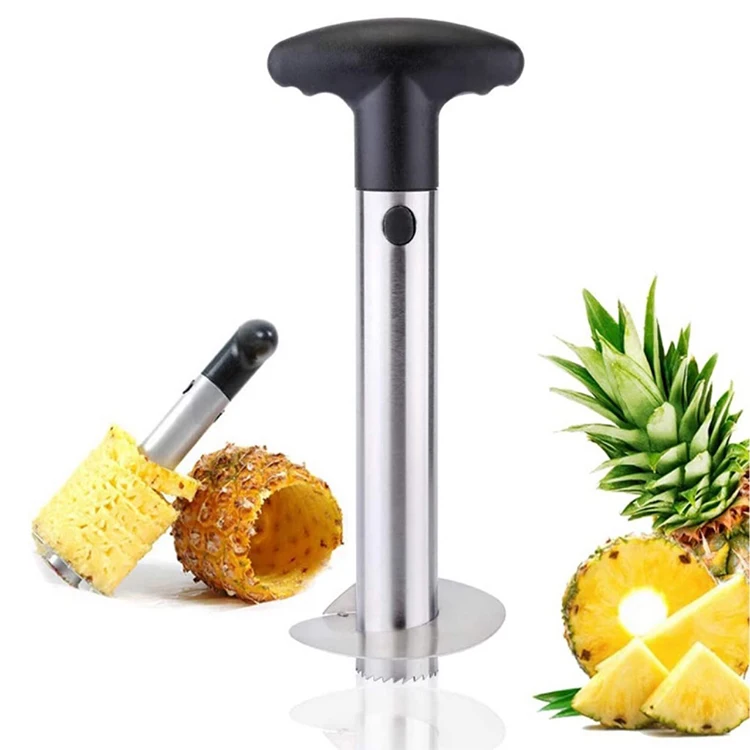 

Kitchen Tools Easy Core Removal 430 Stainless Steel Manual Fruit Cutter Slicer Pineapple Corer